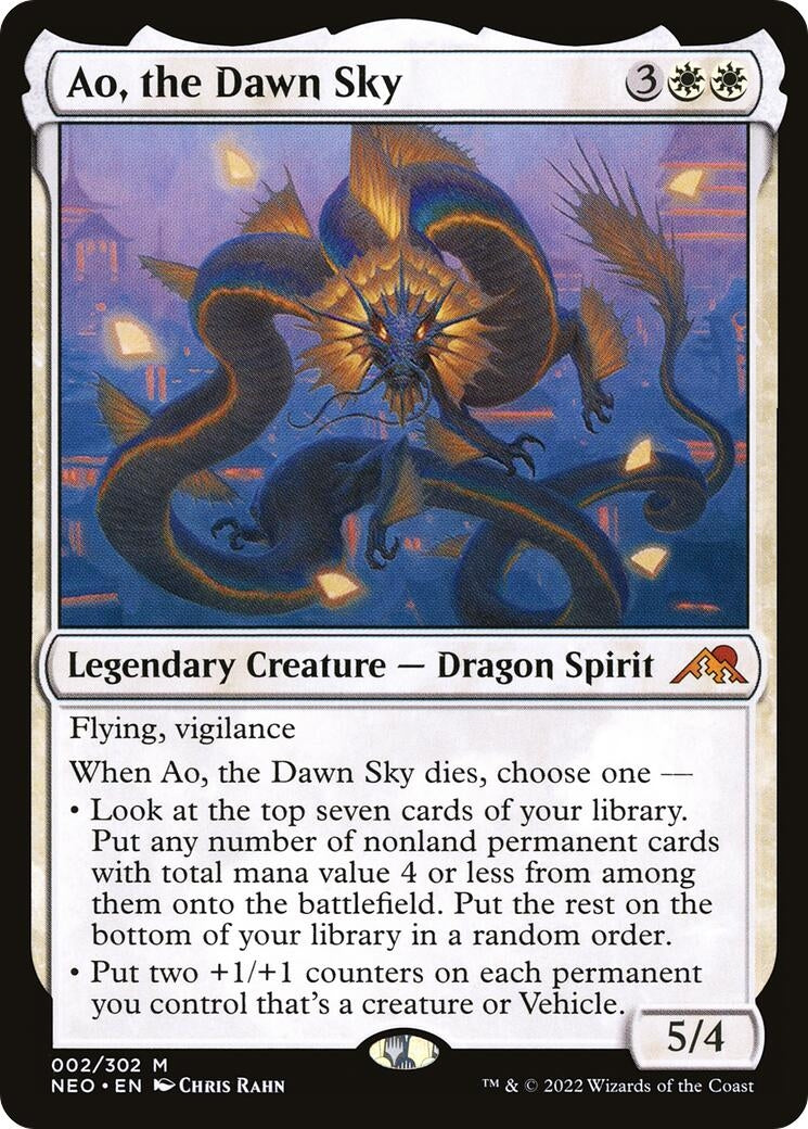 Image for Ao, the Dawn Sky (2) [Kamigawa: Neon Dynasty] - Magic: The Gathering