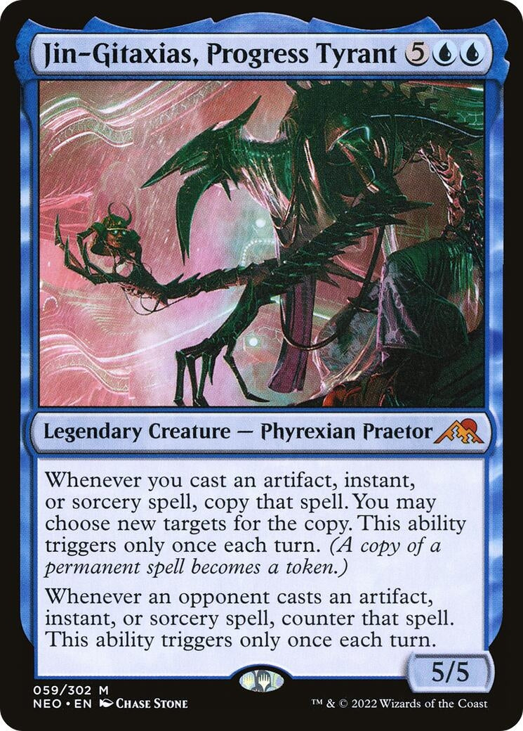 Image for Jin-Gitaxias, Progress Tyrant (59) [Kamigawa: Neon Dynasty] - Magic: The Gathering