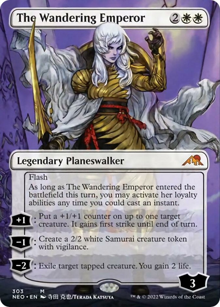 Image for The Wandering Emperor (Borderless) (303) [Kamigawa: Neon Dynasty] - Magic: The Gathering