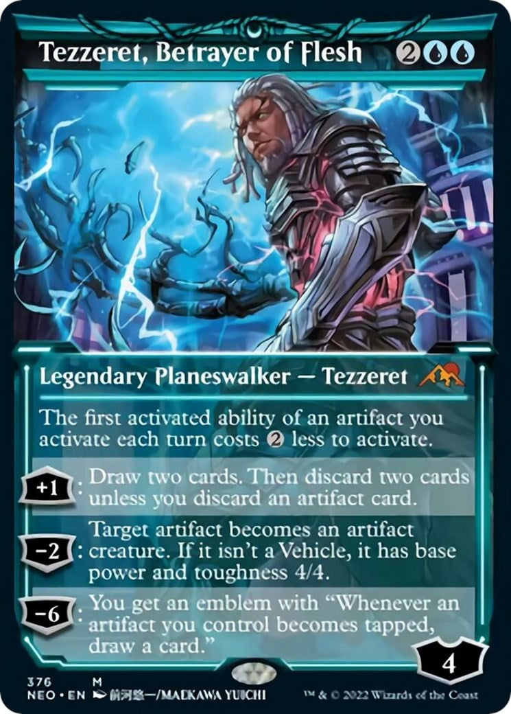 Image for Tezzeret, Betrayer of Flesh (Showcase) (376) [Kamigawa: Neon Dynasty] - Magic: The Gathering