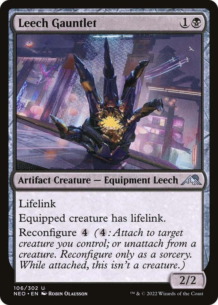 Image for Leech Gauntlet (106) [Kamigawa: Neon Dynasty] - Magic: The Gathering