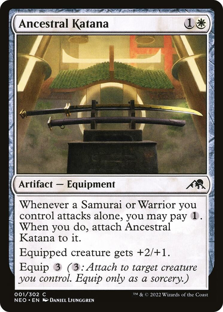 Image for Ancestral Katana (1) [Kamigawa: Neon Dynasty] - Magic: The Gathering