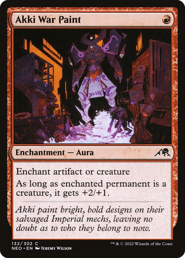 Image for Akki War Paint (132) [Kamigawa: Neon Dynasty] - Magic: The Gathering