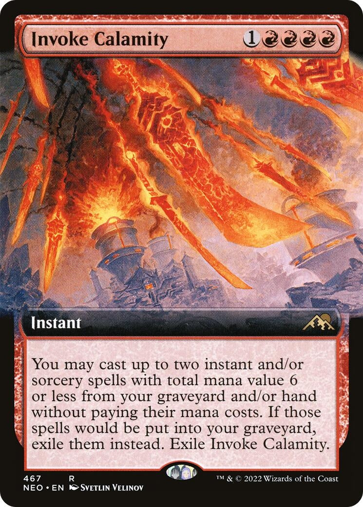 Image for Invoke Calamity (Extended Art) (467) [Kamigawa: Neon Dynasty] - Magic: The Gathering