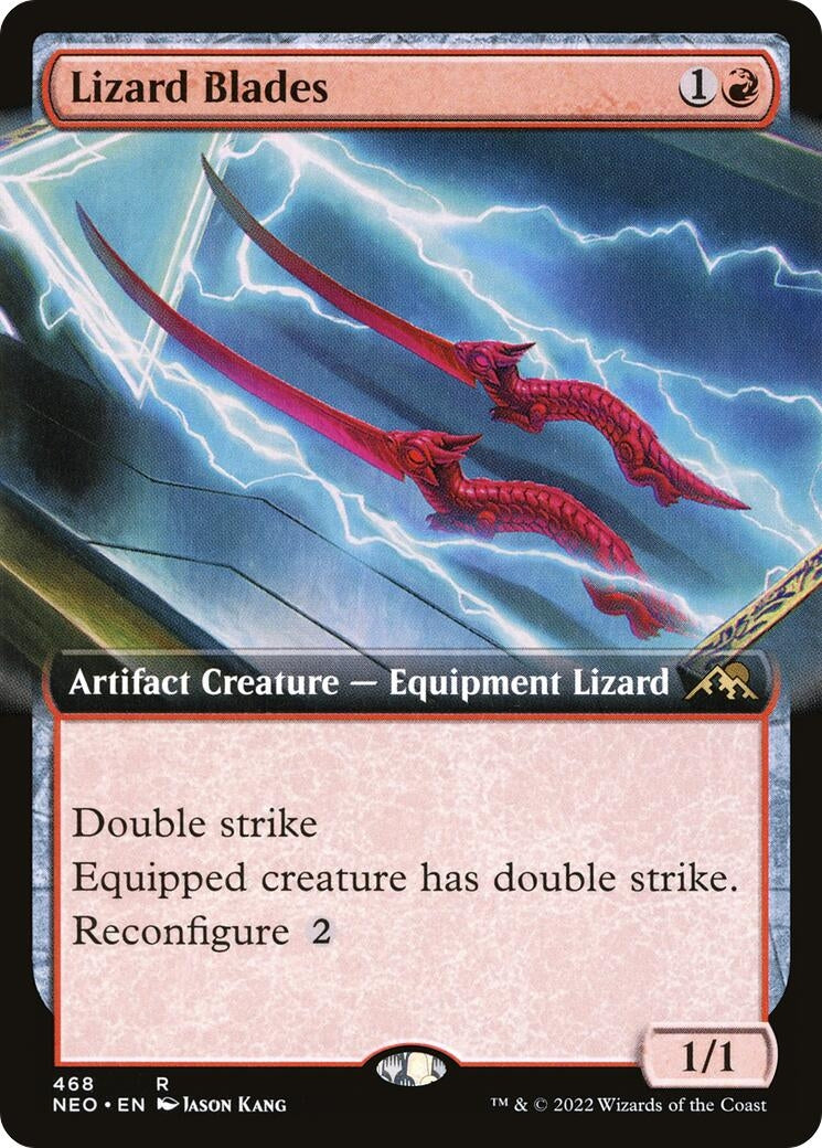 Image for Lizard Blades (Extended Art) (468) [Kamigawa: Neon Dynasty] - Magic: The Gathering