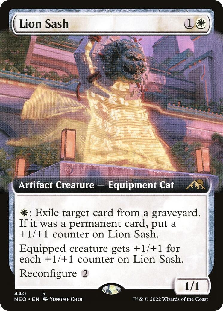 Image for Lion Sash (Extended Art) (440) [Kamigawa: Neon Dynasty] - Magic: The Gathering