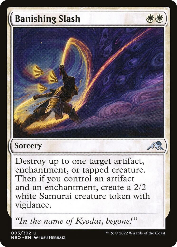 Image for Banishing Slash (3) [Kamigawa: Neon Dynasty] - Magic: The Gathering