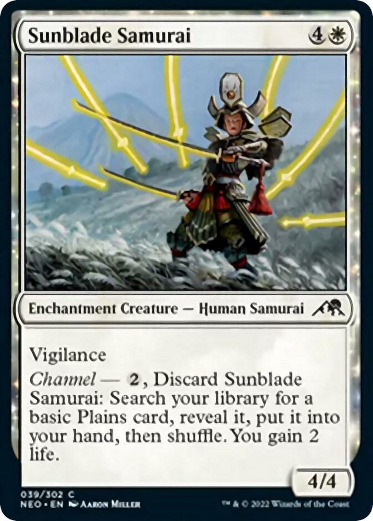 Image for Sunblade Samurai (39) [Kamigawa: Neon Dynasty] - Magic: The Gathering