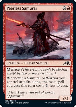 Image for Peerless Samurai (156) [Kamigawa: Neon Dynasty] - Magic: The Gathering