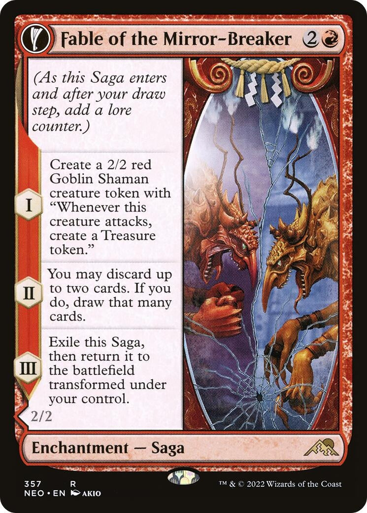 Image for Fable of the Mirror-Breaker (Showcase) (357) [Kamigawa: Neon Dynasty] - Magic: The Gathering