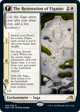 Image for The Restoration of Eiganjo (34) [Kamigawa: Neon Dynasty] - Magic: The Gathering