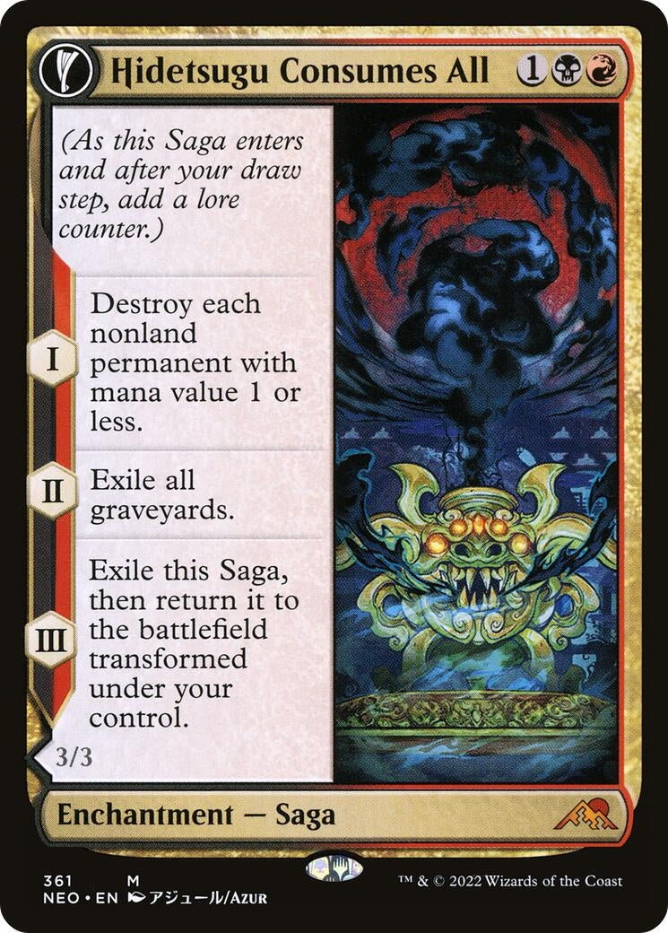 Image for Hidetsugu Consumes All (Showcase) (361) [Kamigawa: Neon Dynasty] - Magic: The Gathering
