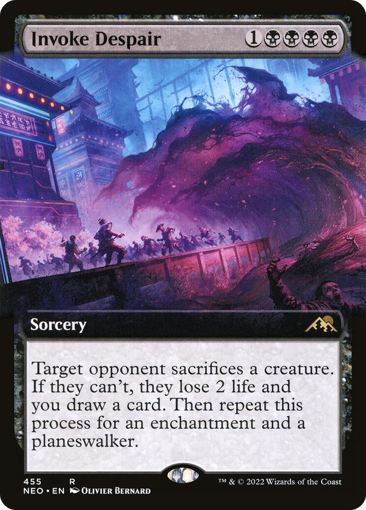 Image for Invoke Despair (Extended Art) (455) [Kamigawa: Neon Dynasty] - Magic: The Gathering