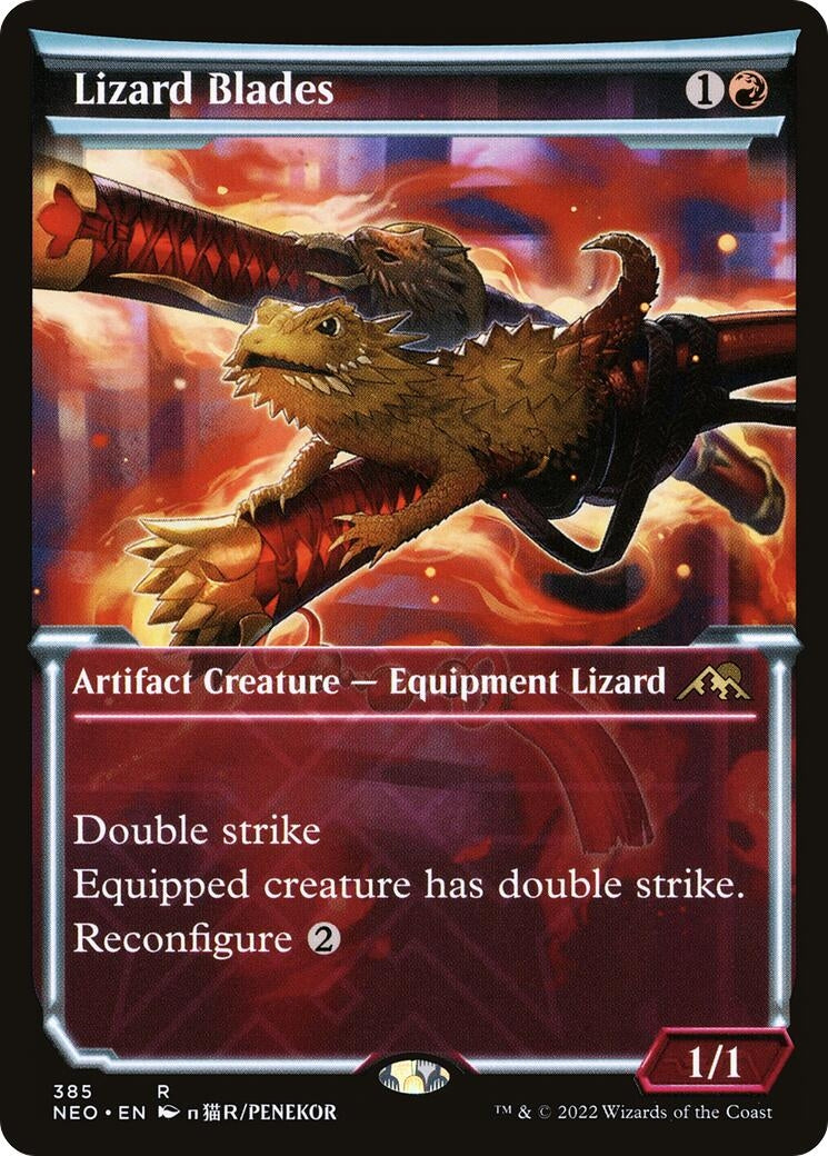 Image for Lizard Blades (Showcase) (385) [Kamigawa: Neon Dynasty] - Magic: The Gathering