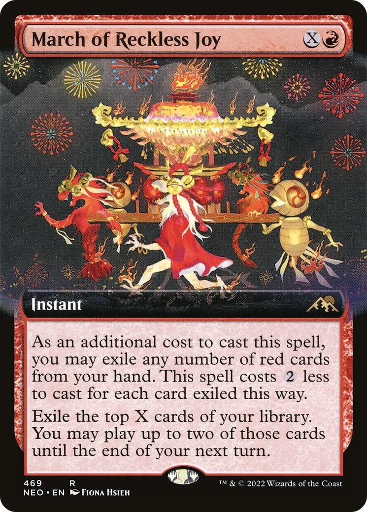 Image for March of Reckless Joy (Extended Art) (469) [Kamigawa: Neon Dynasty] - Magic: The Gathering