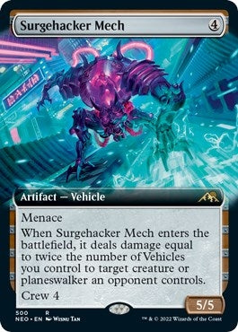 Surgehacker Mech (Extended Art) (500) [Kamigawa: Neon Dynasty]