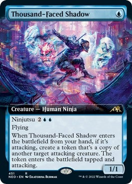 Image for Thousand-Faced Shadow (Extended Art) (451) [Kamigawa: Neon Dynasty] - Magic: The Gathering
