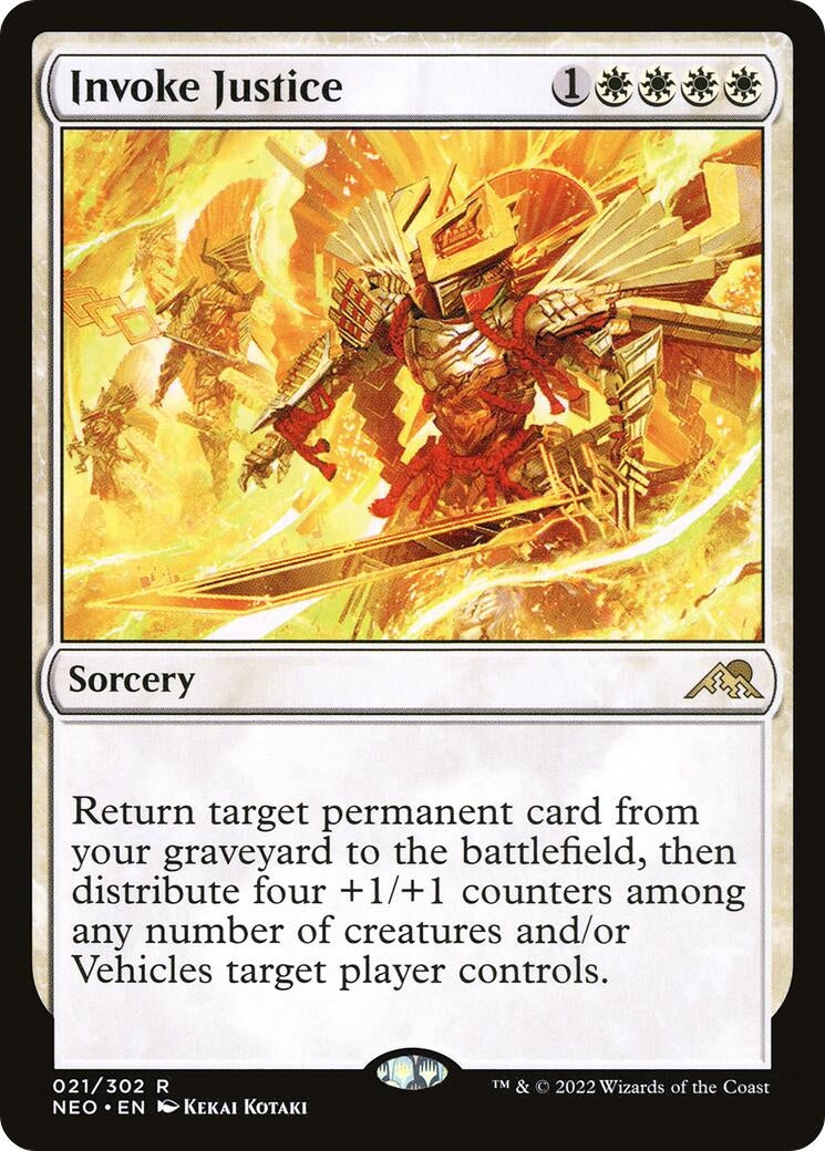 Image for Invoke Justice (21) [Kamigawa: Neon Dynasty] - Magic: The Gathering