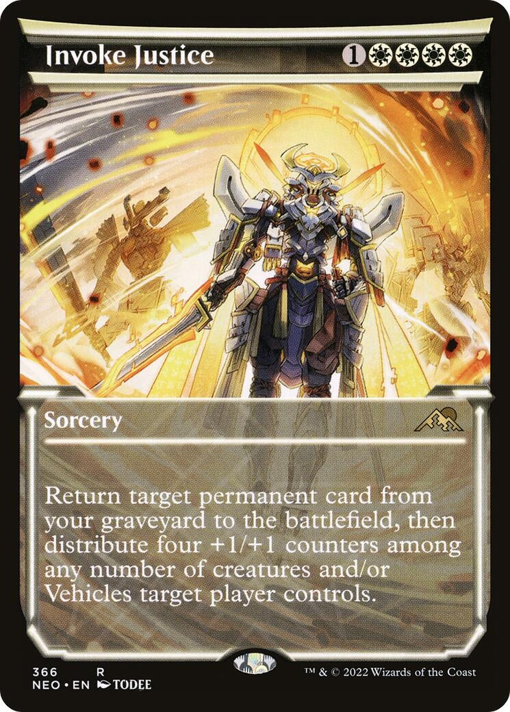 Image for Invoke Justice (Showcase) (366) [Kamigawa: Neon Dynasty] - Magic: The Gathering