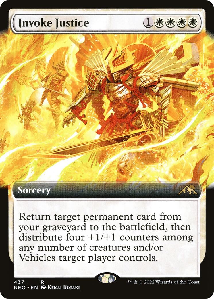 Image for Invoke Justice (Extended Art) (437) [Kamigawa: Neon Dynasty] - Magic: The Gathering