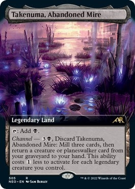 Image for Takenuma, Abandoned Mire (Extended Art) (505) [Kamigawa: Neon Dynasty] - Magic: The Gathering