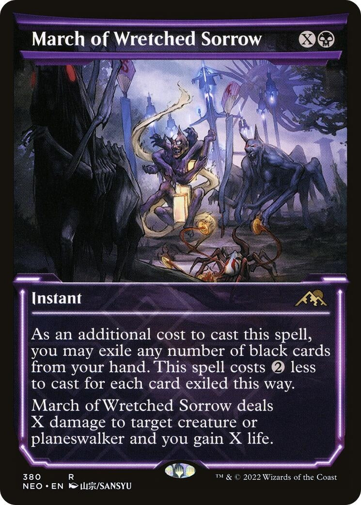 Image for March of Wretched Sorrow (Showcase) (380) [Kamigawa: Neon Dynasty] - Magic: The Gathering