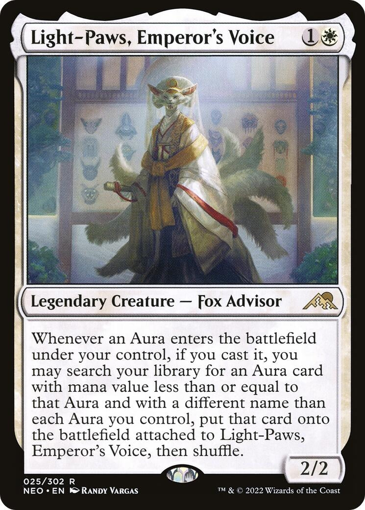 Image for Light-Paws, Emperor's Voice (25) [Kamigawa: Neon Dynasty] - Magic: The Gathering