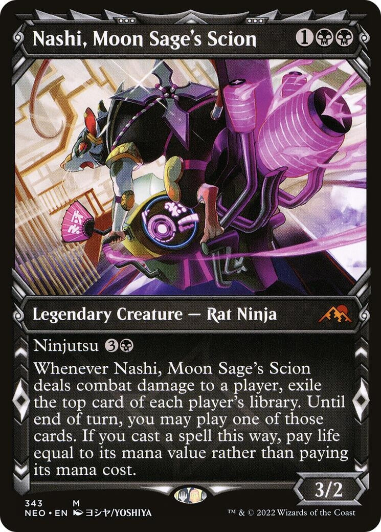 Image for Nashi, Moon Sage's Scion (Showcase) (343) [Kamigawa: Neon Dynasty] - Magic: The Gathering