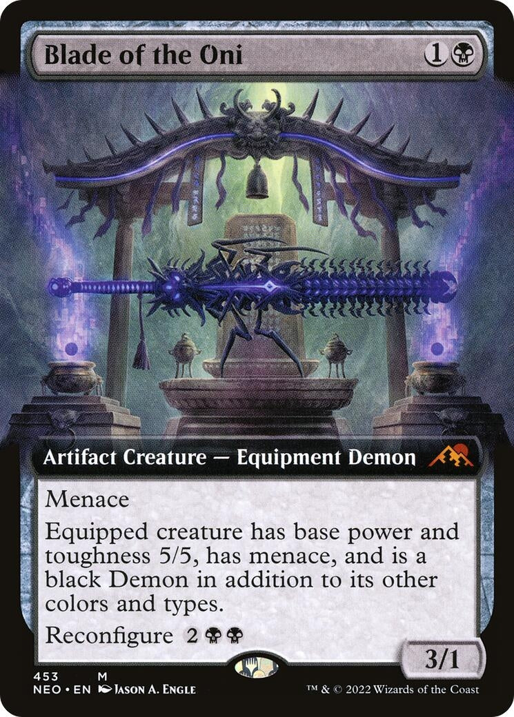 Image for Blade of the Oni (Extended Art) (453) [Kamigawa: Neon Dynasty] - Magic: The Gathering