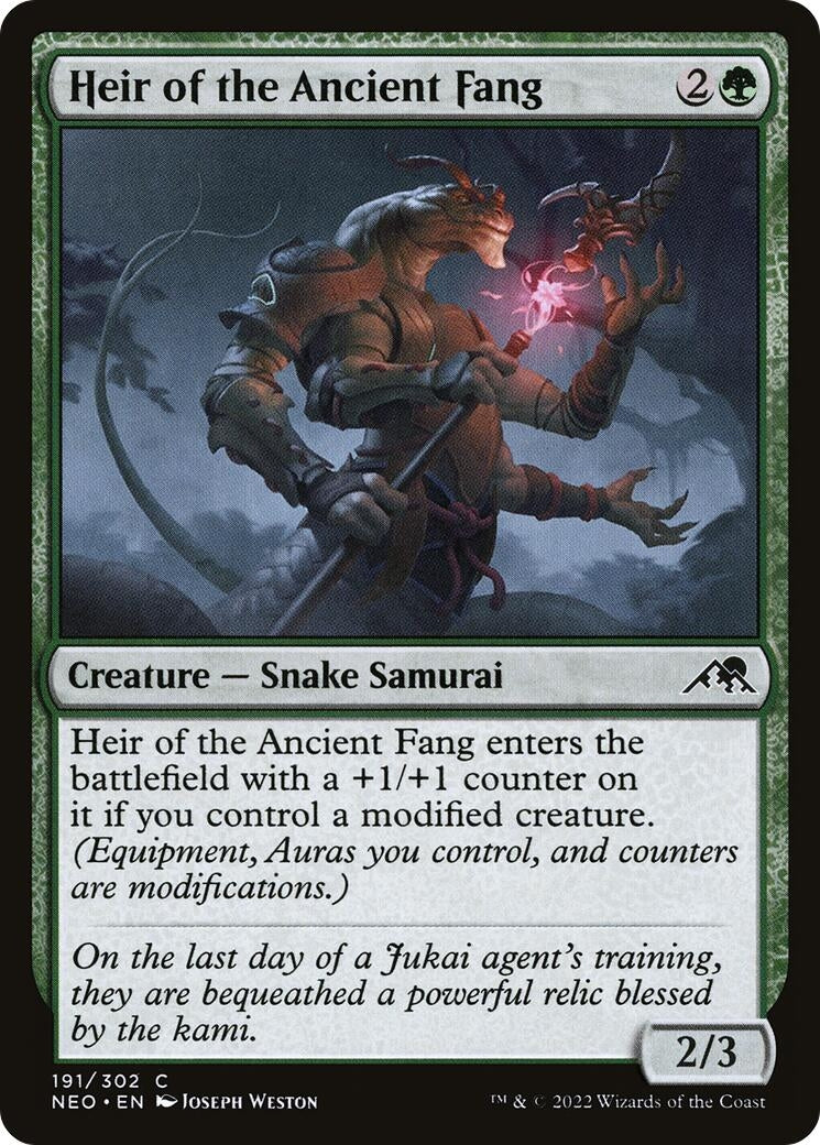 Image for Heir of the Ancient Fang (191) [Kamigawa: Neon Dynasty] - Magic: The Gathering