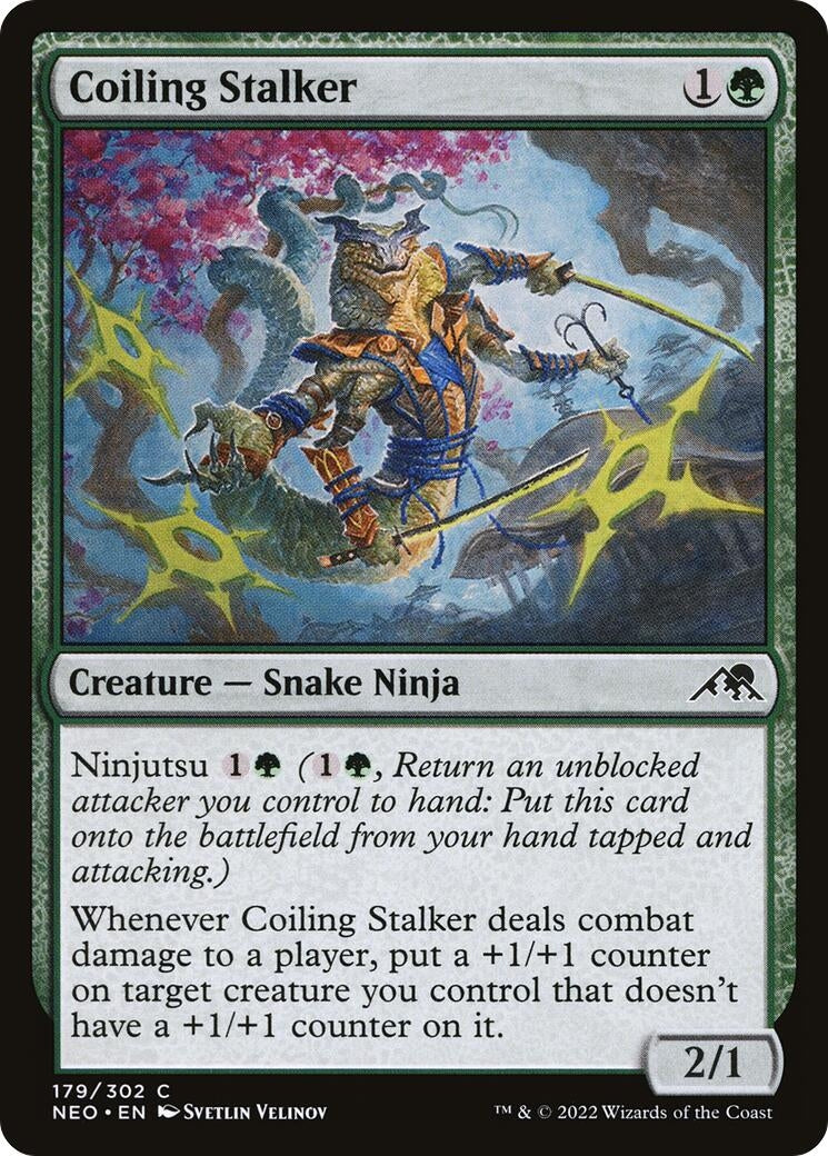 Image for Coiling Stalker (179) [Kamigawa: Neon Dynasty] - Magic: The Gathering
