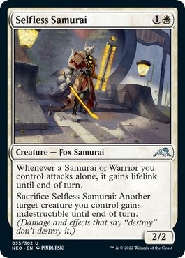 Image for Selfless Samurai (35) [Kamigawa: Neon Dynasty] - Magic: The Gathering