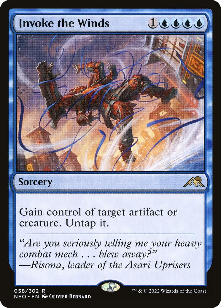 Image for Invoke the Winds (58) [Kamigawa: Neon Dynasty] - Magic: The Gathering