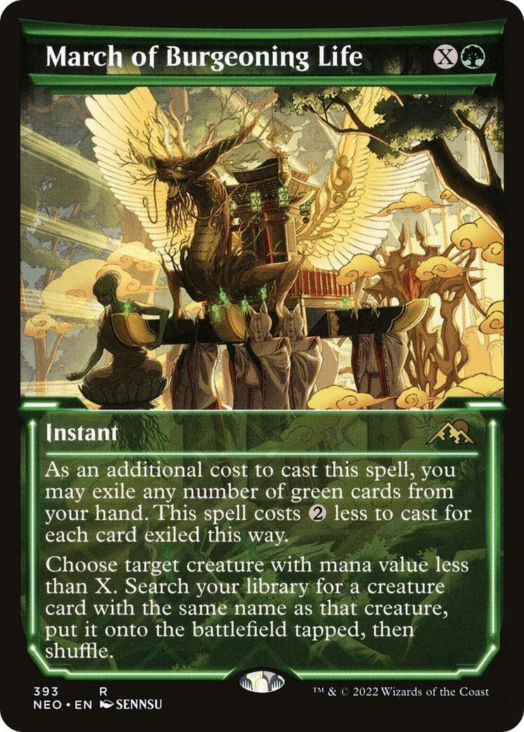 Image for March of Burgeoning Life (Showcase) (393) [Kamigawa: Neon Dynasty] - Magic: The Gathering