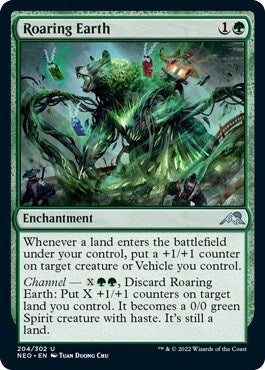 Image for Roaring Earth (204) [Kamigawa: Neon Dynasty] - Magic: The Gathering