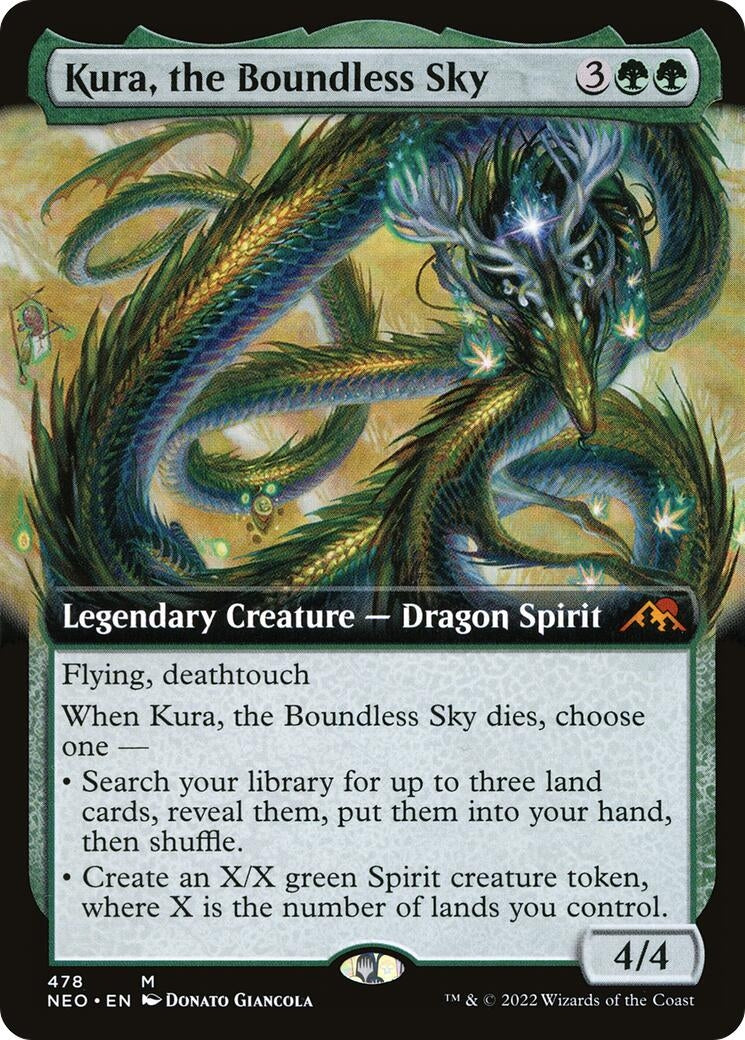 Image for Kura, the Boundless Sky (Extended Art) (478) [Kamigawa: Neon Dynasty] - Magic: The Gathering