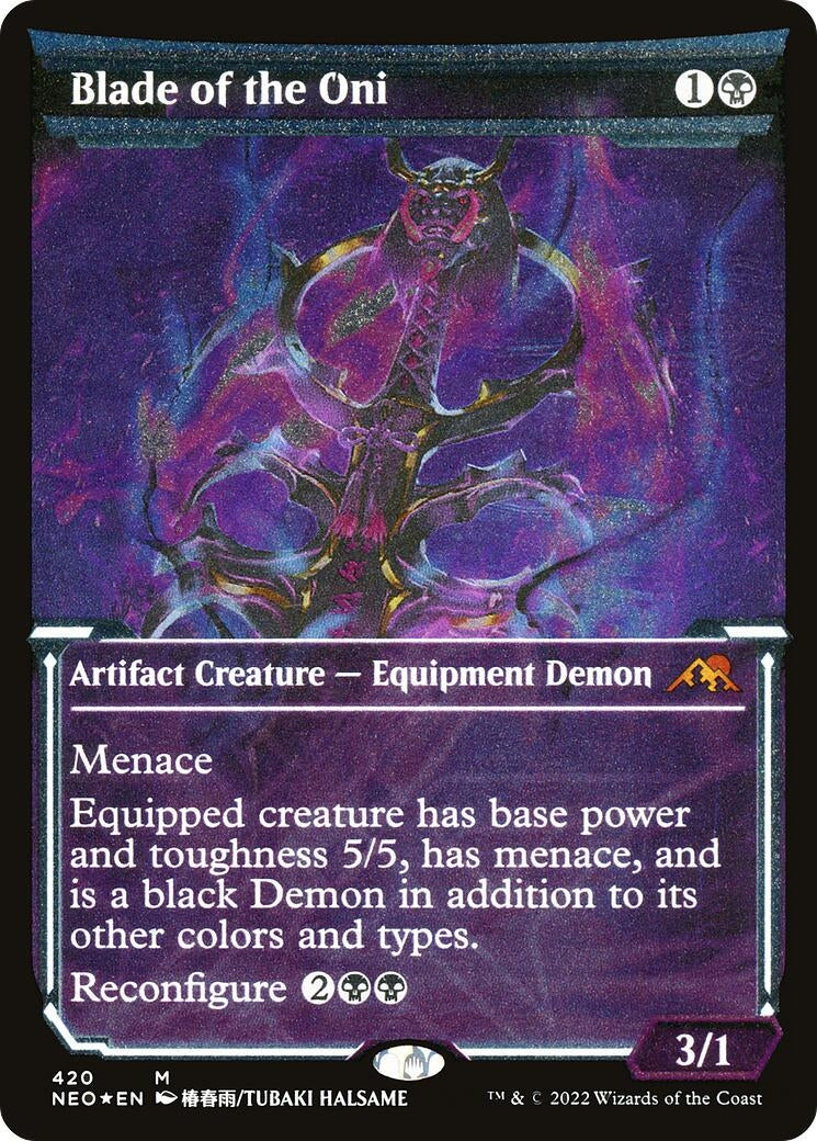Image for Blade of the Oni (Showcase) (Foil Etched) (420) [Kamigawa: Neon Dynasty] - Magic: The Gathering