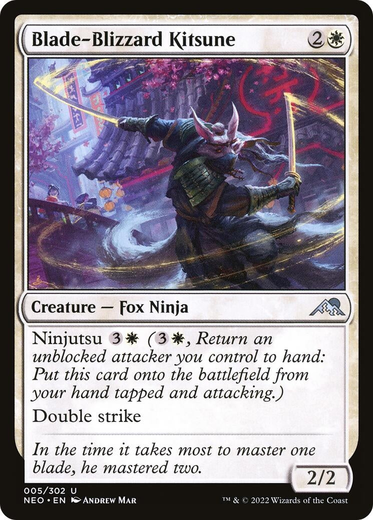 Image for Blade-Blizzard Kitsune (5) [Kamigawa: Neon Dynasty] - Magic: The Gathering