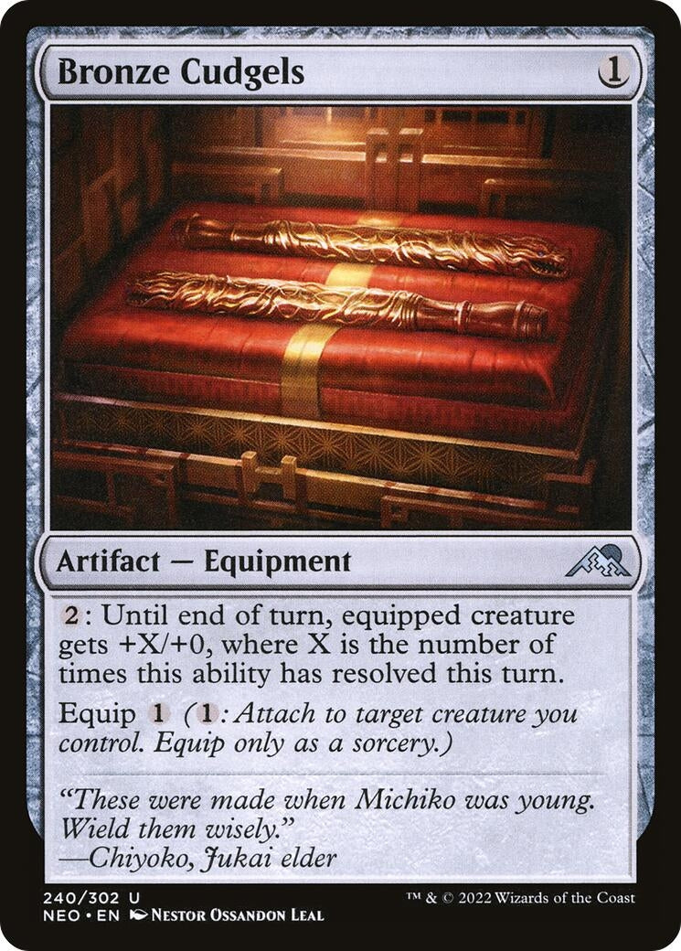 Image for Bronze Cudgels (240) [Kamigawa: Neon Dynasty] - Magic: The Gathering