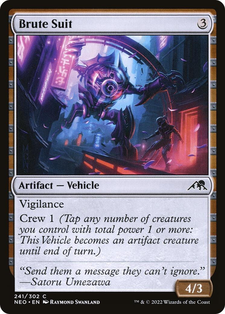 Image for Brute Suit (241) [Kamigawa: Neon Dynasty] - Magic: The Gathering