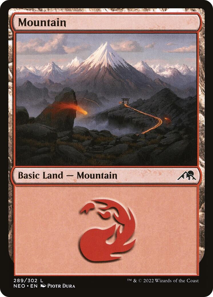 Image for Mountain (289) (289) [Kamigawa: Neon Dynasty] - Magic: The Gathering