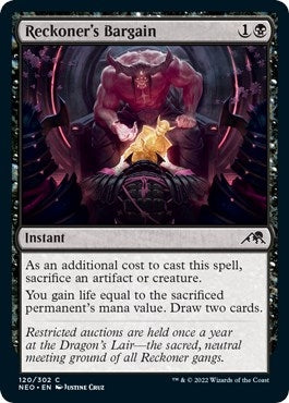 Image for Reckoner's Bargain (120) [Kamigawa: Neon Dynasty] - Magic: The Gathering