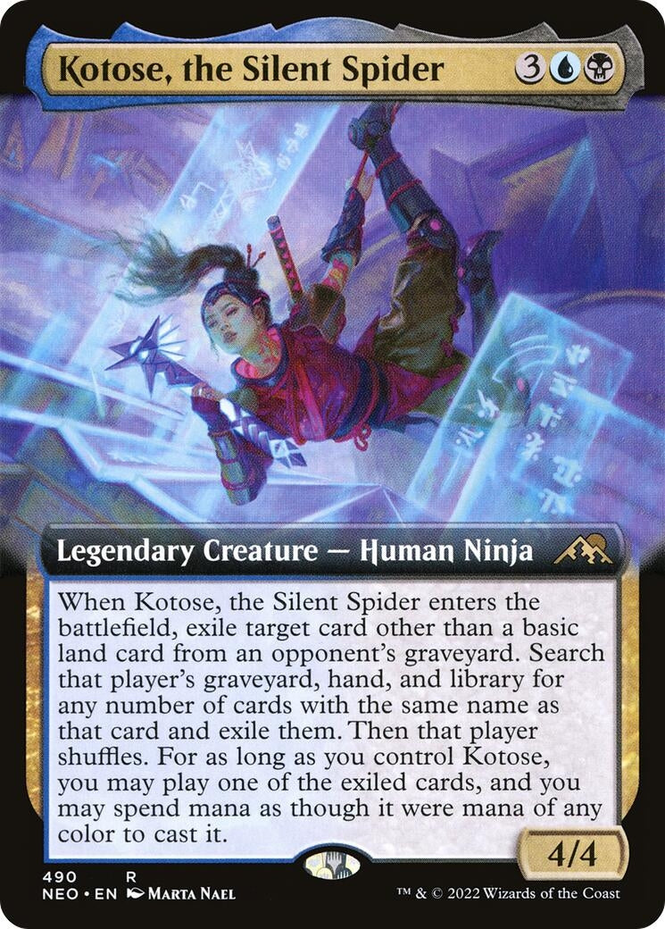 Image for Kotose, the Silent Spider (Extended Art) (490) [Kamigawa: Neon Dynasty] - Magic: The Gathering