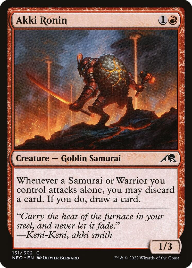 Image for Akki Ronin (131) [Kamigawa: Neon Dynasty] - Magic: The Gathering