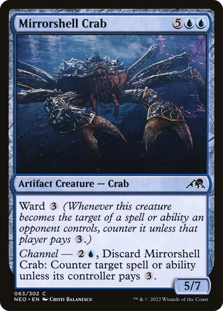 Image for Mirrorshell Crab (63) [Kamigawa: Neon Dynasty] - Magic: The Gathering