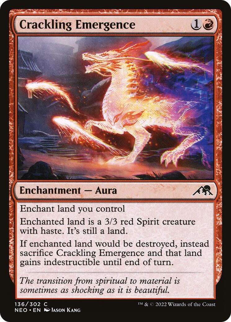 Image for Crackling Emergence (136) [Kamigawa: Neon Dynasty] - Magic: The Gathering