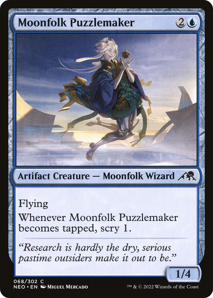 Image for Moonfolk Puzzlemaker (68) [Kamigawa: Neon Dynasty] - Magic: The Gathering