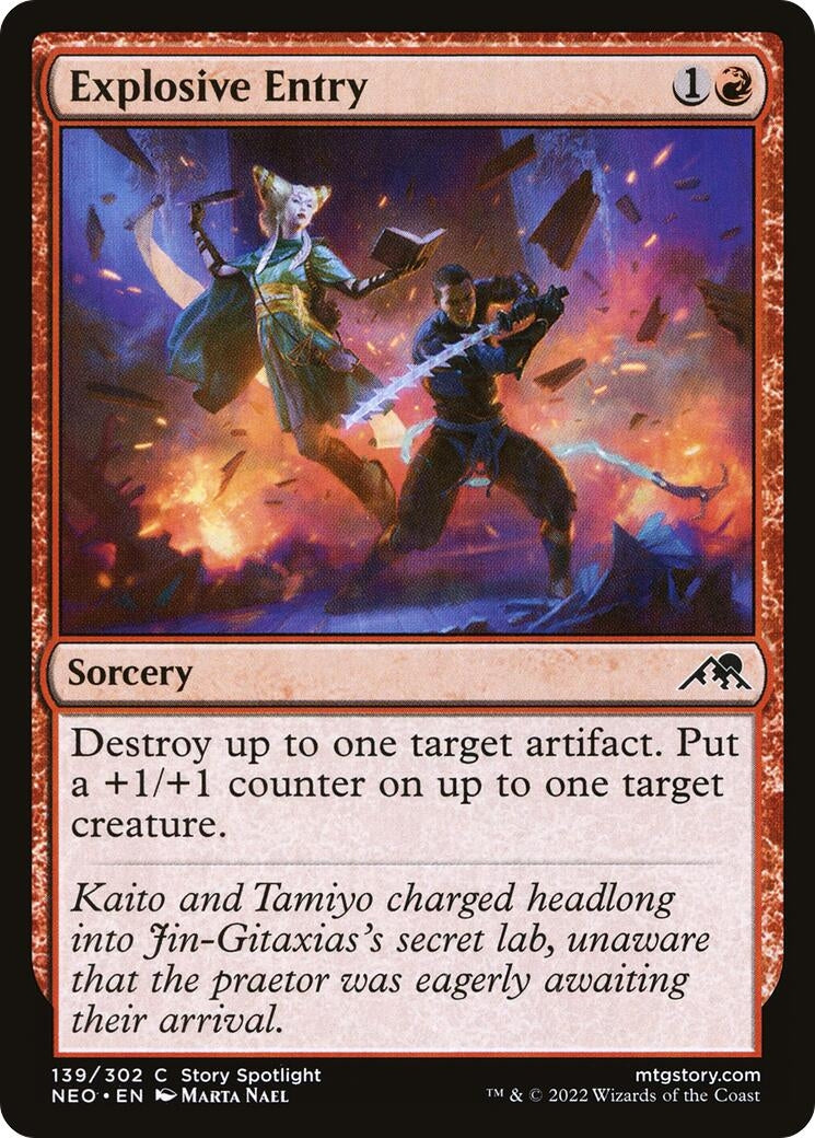 Image for Explosive Entry (139) [Kamigawa: Neon Dynasty] - Magic: The Gathering