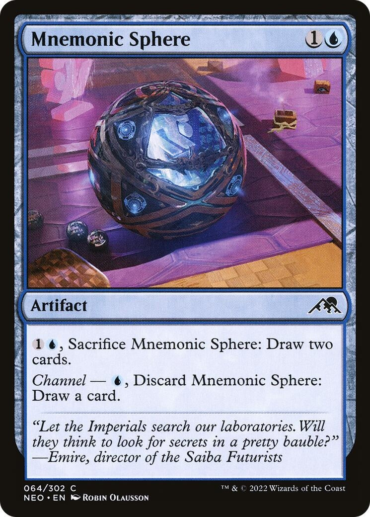 Image for Mnemonic Sphere (64) [Kamigawa: Neon Dynasty] - Magic: The Gathering
