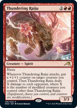 Image for Thundering Raiju (166) [Kamigawa: Neon Dynasty] - Magic: The Gathering